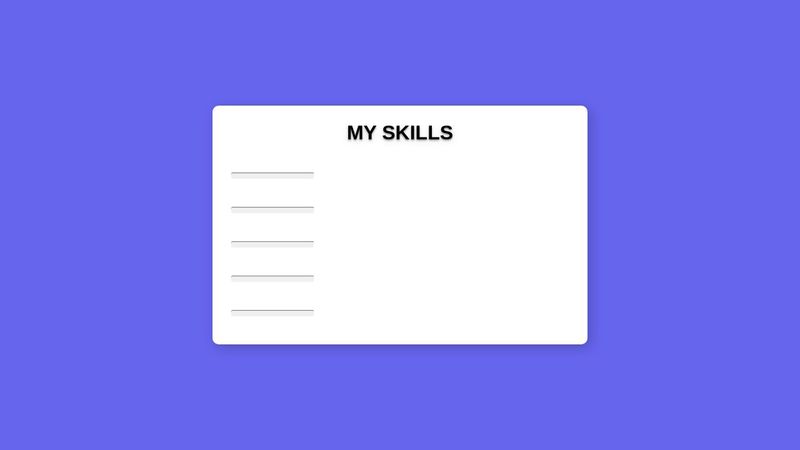 Animated Skills Bar using HTML & CSS only