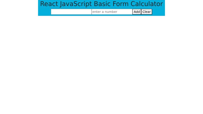 Basic Form Calculator_React JS