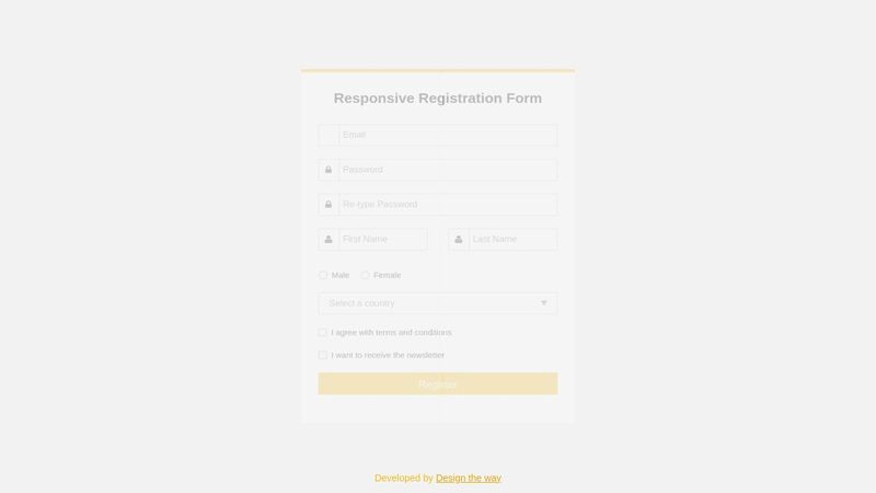 Responsive Registration Form