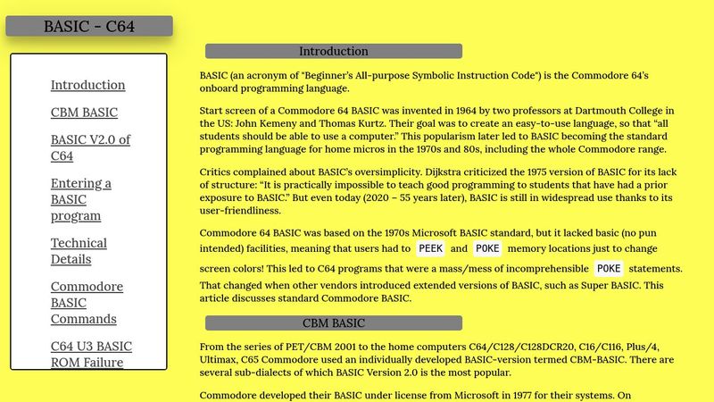 C64 programming basic