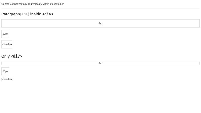 Horizontally and Vertically Centered Text [CSS] Flex