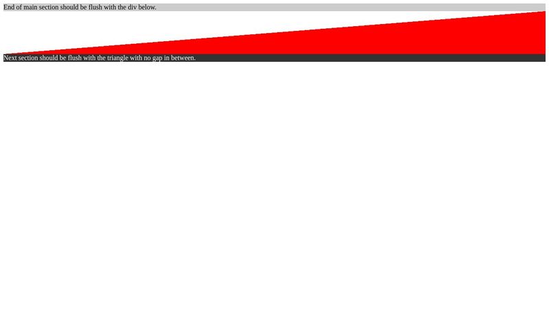 Right triangle shape using CSS