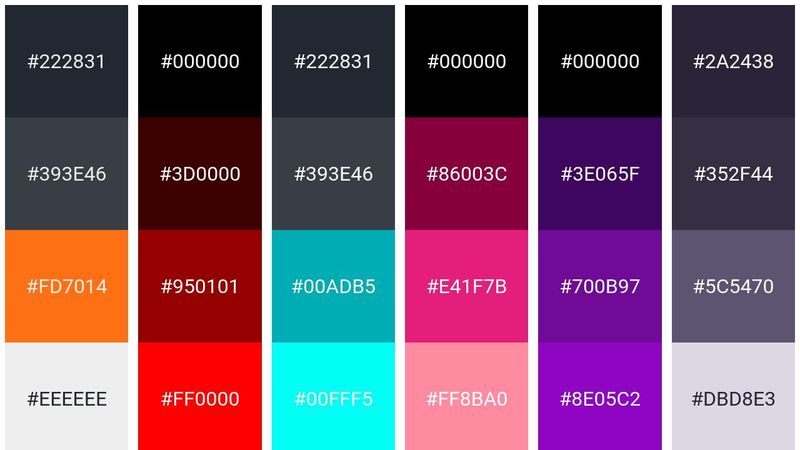 Best Dark Mode Color Palettes 2023