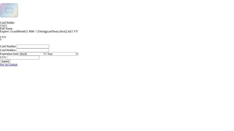CodePen Home Credit Card Form