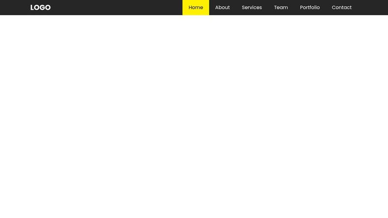 CSS & JS Responsive NavBar image.