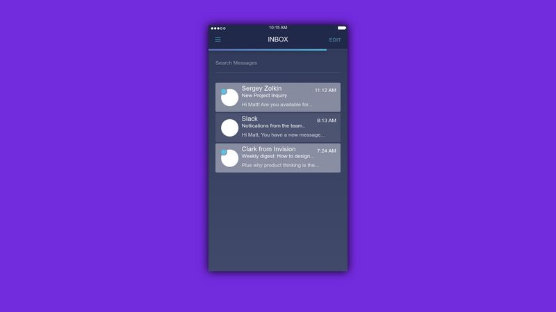 Email App UI With Animations