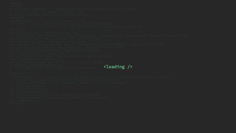 Scrolling Code Loading Screen