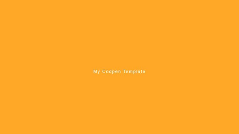 CodePen | Template