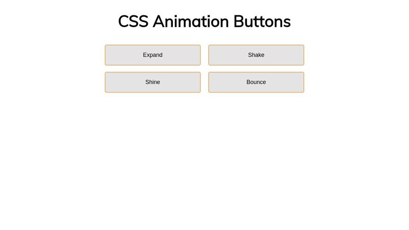 CSS Animation Buttons