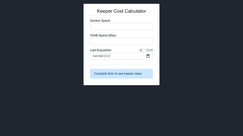 keeper calculator  