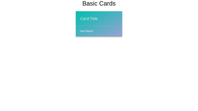 Beautiful CSS Cards