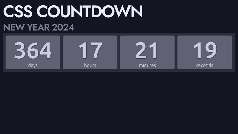 CSS Only Countdown