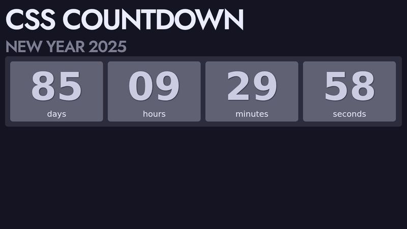 CSS Only Countdown