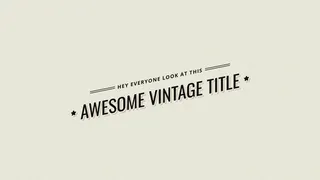 Vintage Text Design