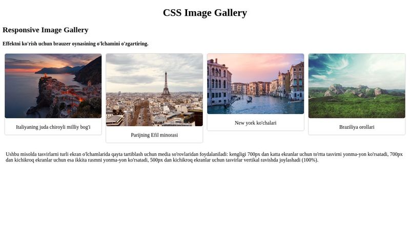 CSS Image Galery