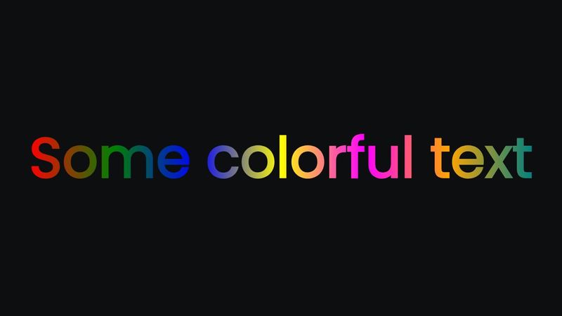 Text with gradient colors