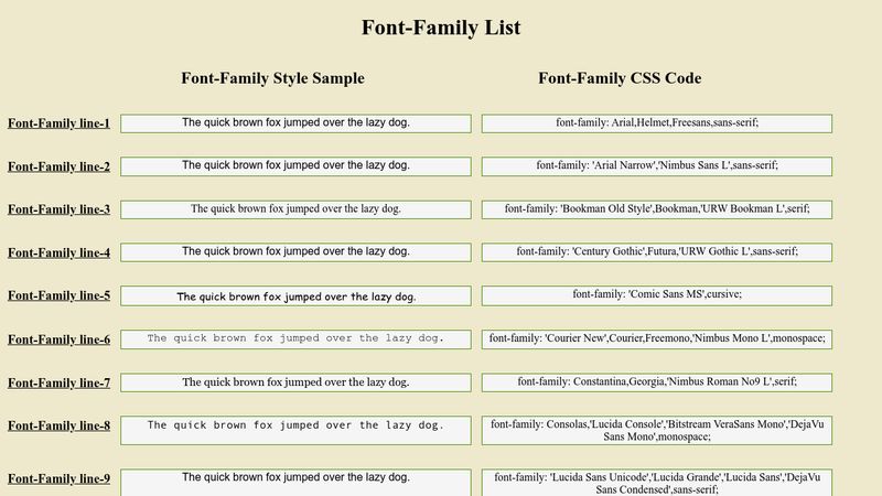 font-family-list