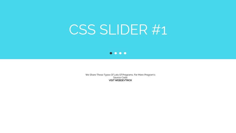 Pure CSS Slider FadeIn and Out without autostart