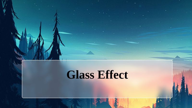 css glass blur effect