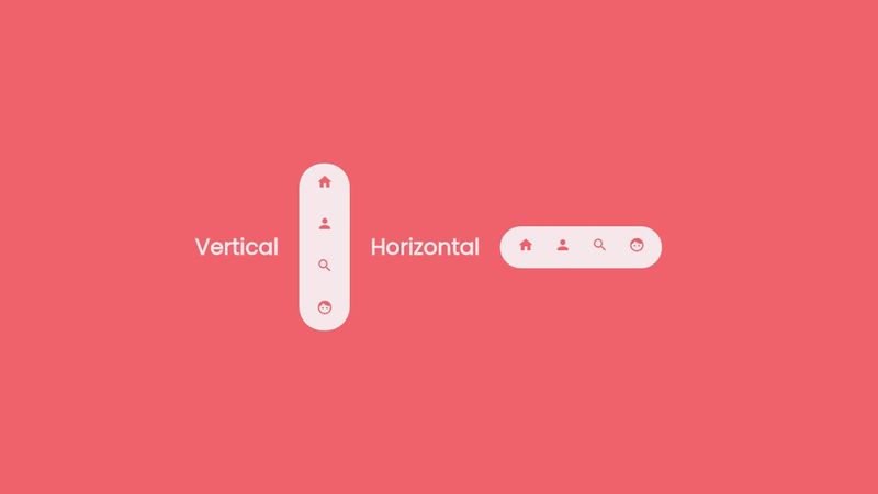 Horizontal and Vertical Icon Navbar