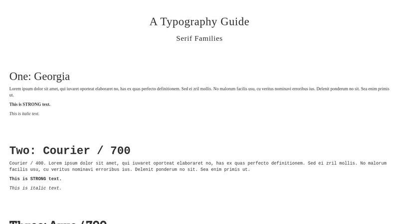 A Typography Guide: Serif Families
