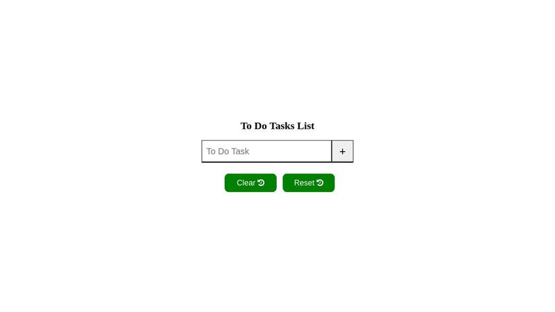 To Do list JS