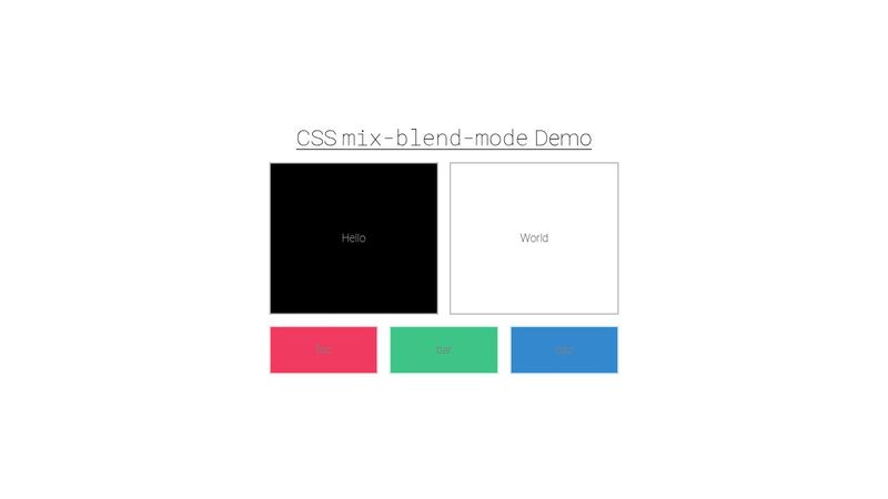 CSS mix-blend-mode Demo
