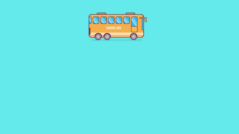 School Bus design using CSS only