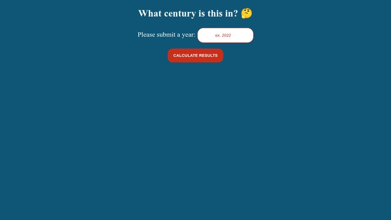 what-century-is-this-html-css-javascript