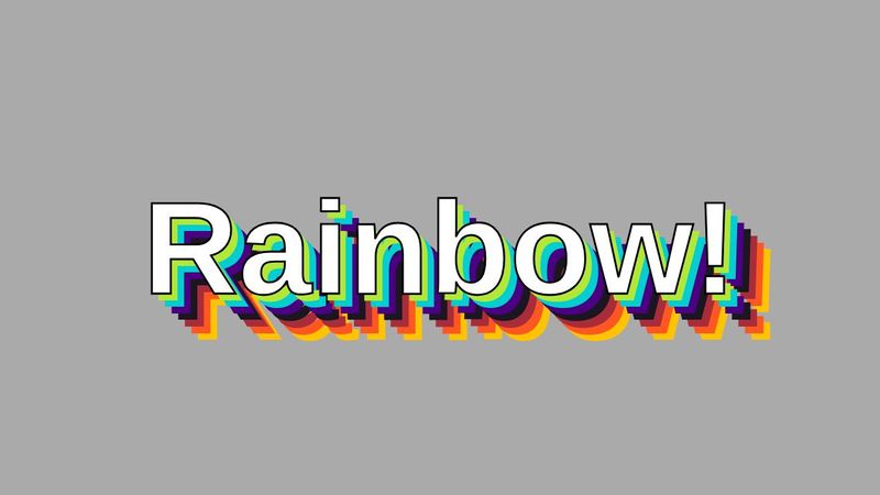 Animated Rainbow Text Shadow