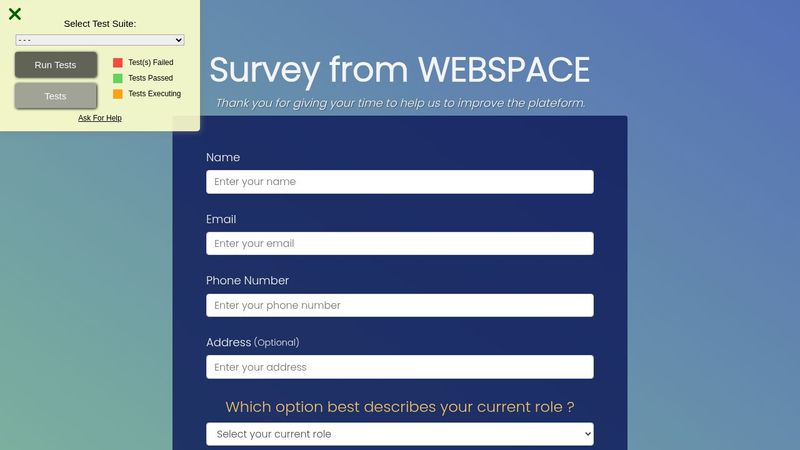 Survey Form | freeCodeCamp