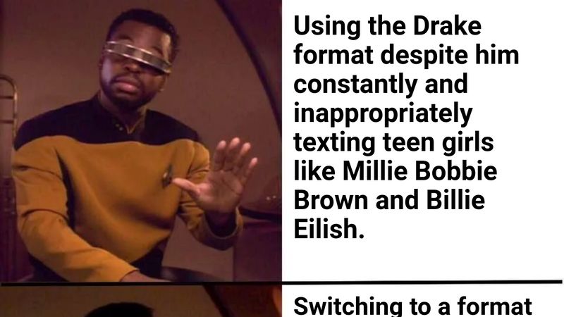 Drake Meme but with LeVar Burton