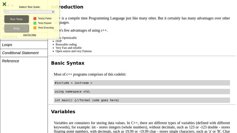 Dummy C++ Documentation