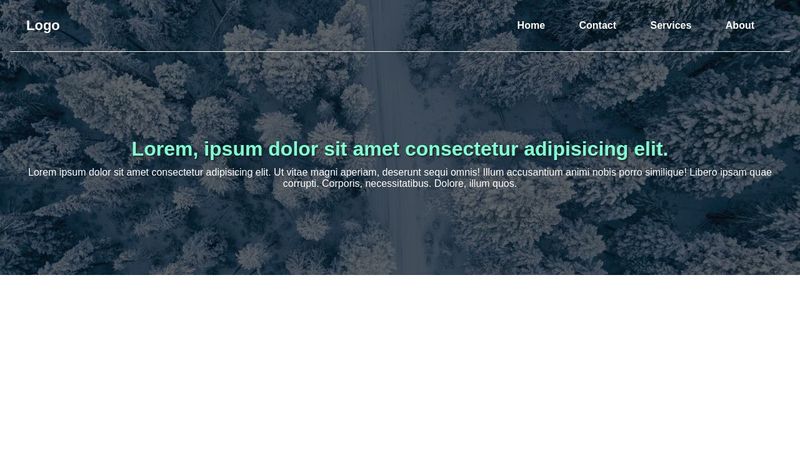 Banner with Menu in HTML5 and CSS3