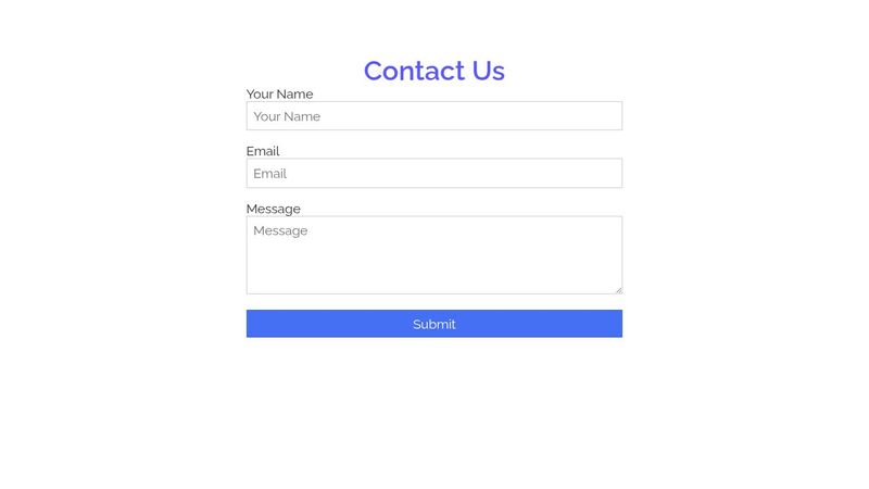 Contact Form HTML CSS