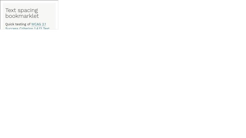Text spacing bookmarklet
