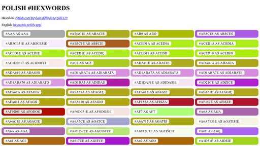 POLISH #HEXWORDS