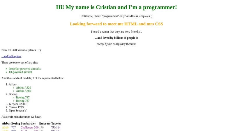 My first HTML page