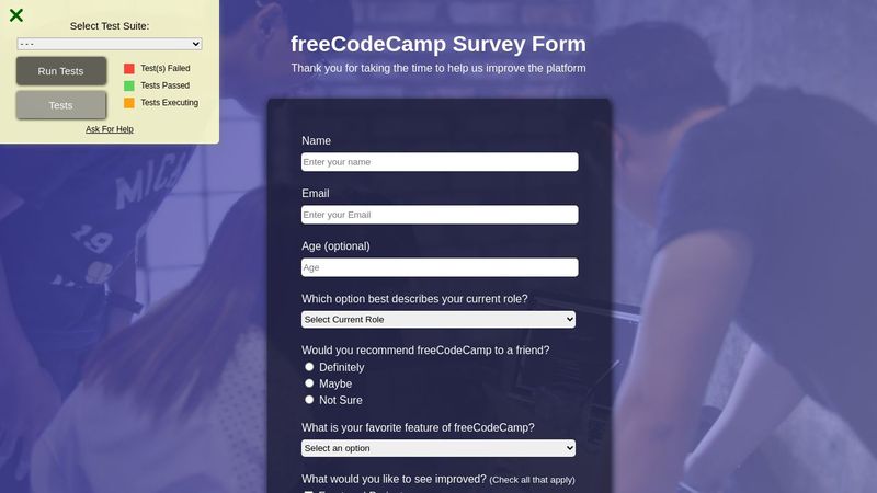 Freecodecamp: Survey Form