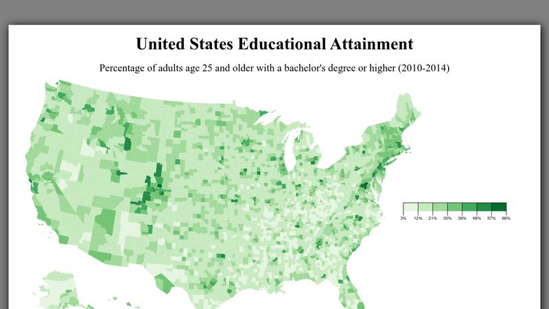 D3 Education Map