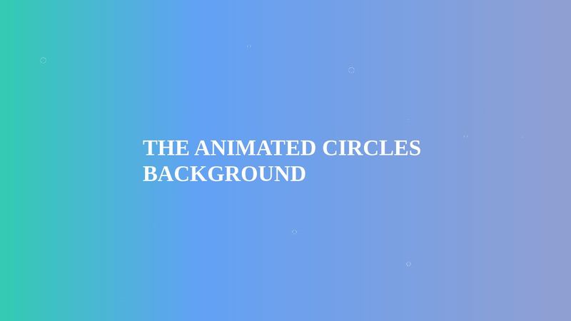 Animated Background HTML CSS