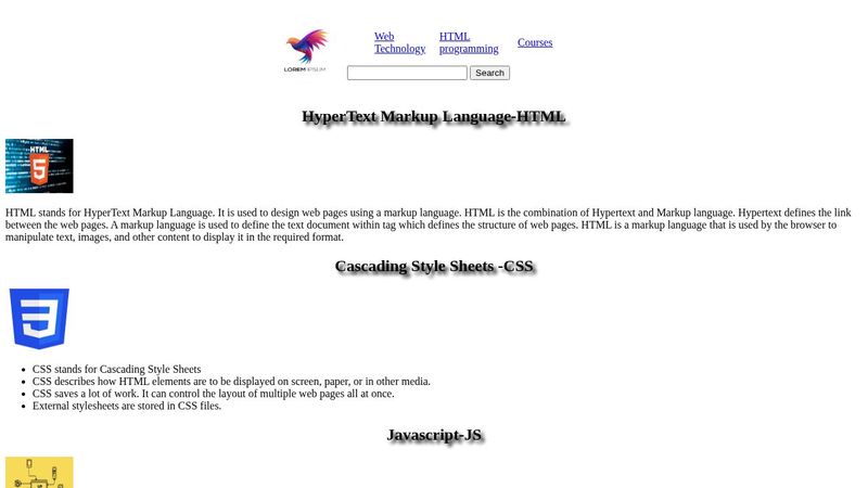 Design a web page using HTML and CSS
