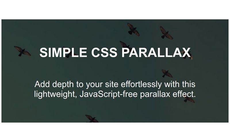 Easy Pure CSS Parallax Effect