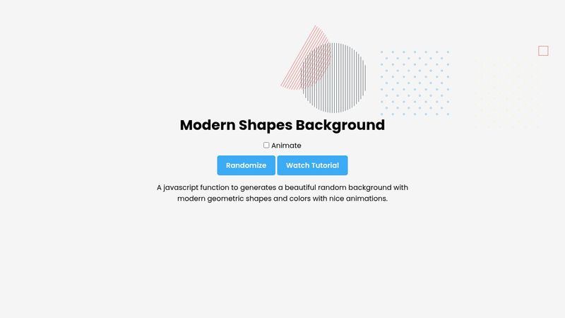 JavaScript Library for Beautiful Geometric Shape Backgrounds