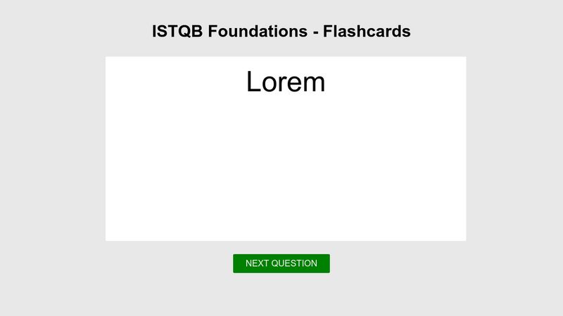 ISTQB Study Flashcards - No JQuery