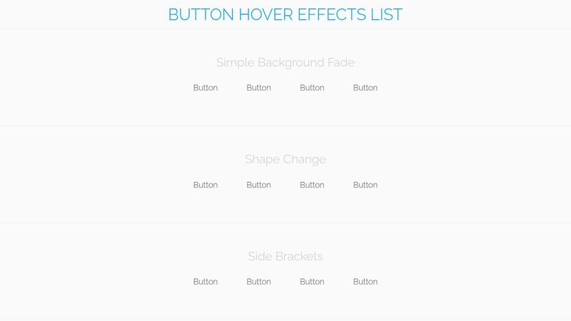 CSS Button Hover Effects List