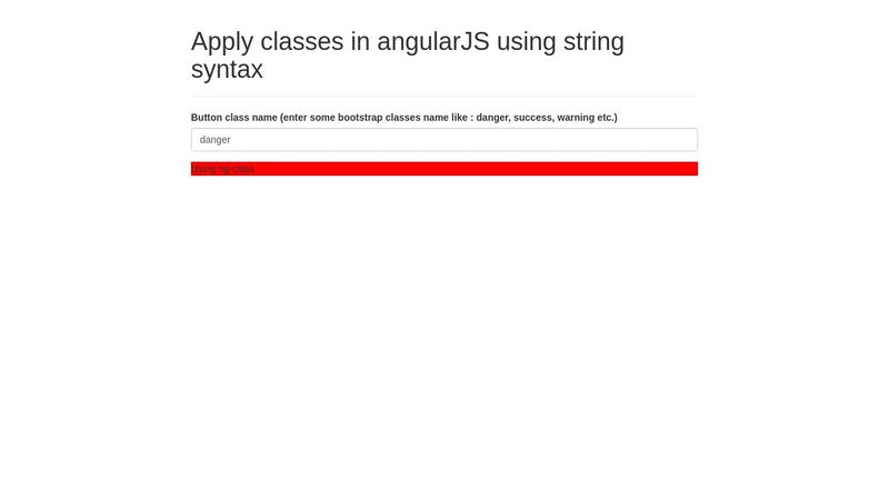 Apply classes in angularJS using string syntax
