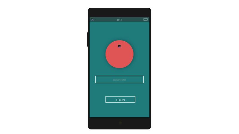 Smartphone App Login Example (HTML,CSS,jQuery)