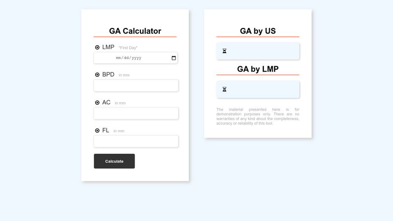 Fetus weight calculator