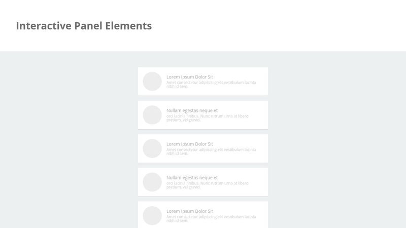 Interactive Panel Elements